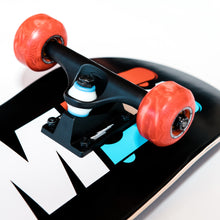 Load image into Gallery viewer, Skate Gym Complete Skateboard Rental Black Trucks Closeup