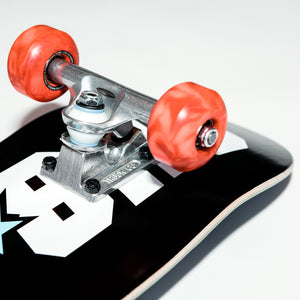 Skate Gym Complete Skateboard Rental Silver Trucks Closeup